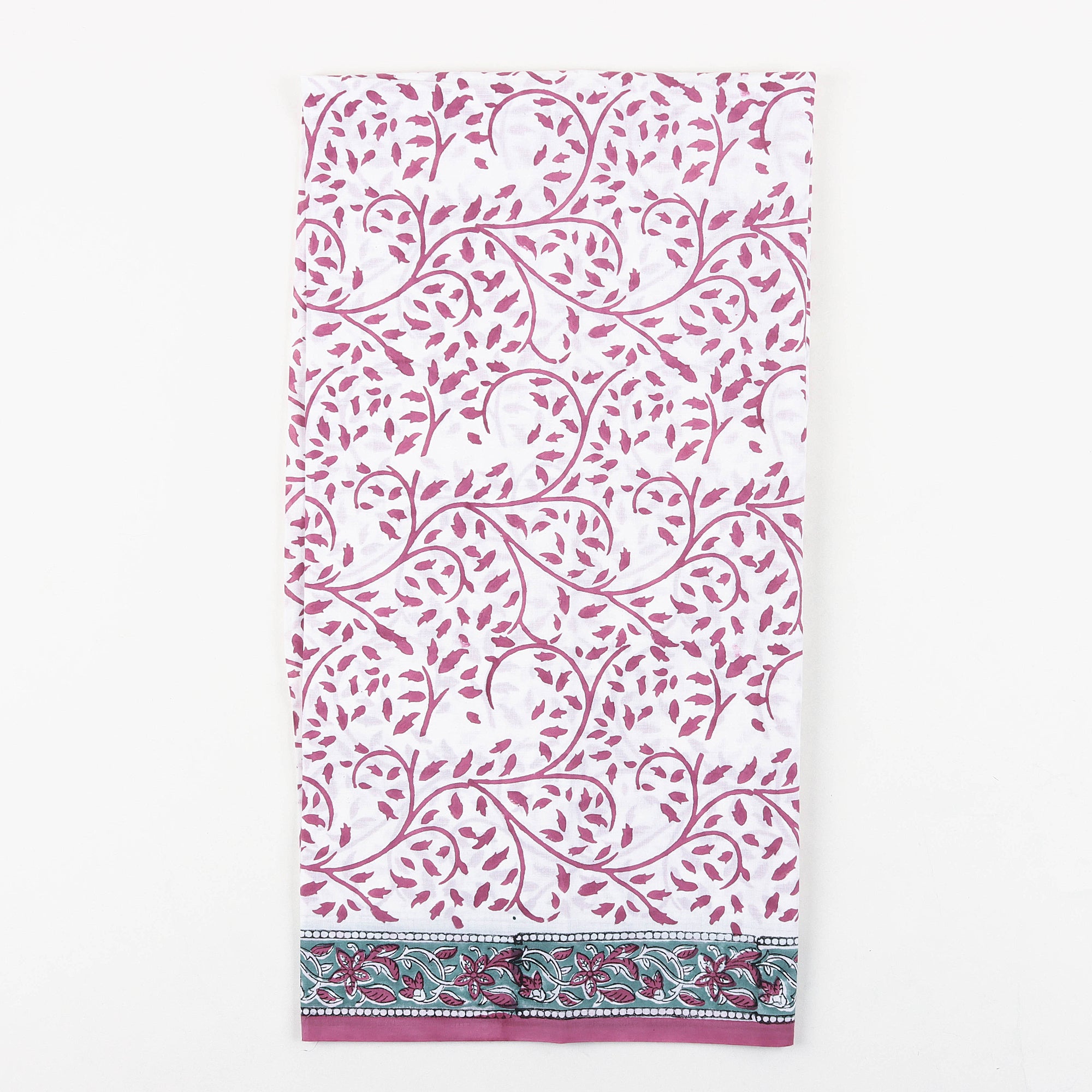 Handmade Floral Print Cotton Suit with Cotton Dupatta