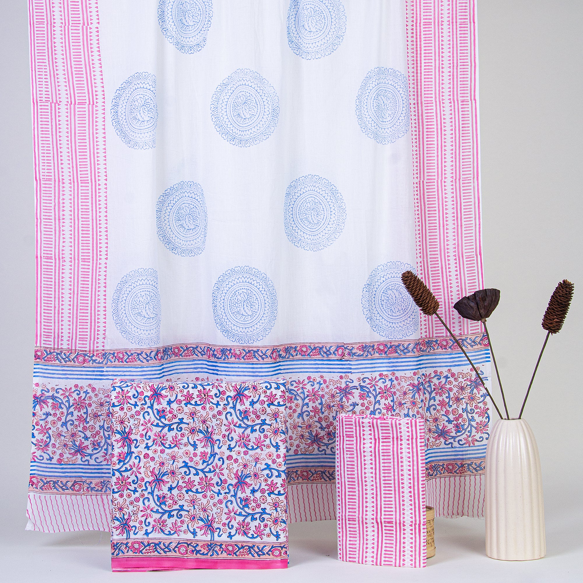 Rangoli Printed Unstitched Salwar Suits & Cotton Dupatta