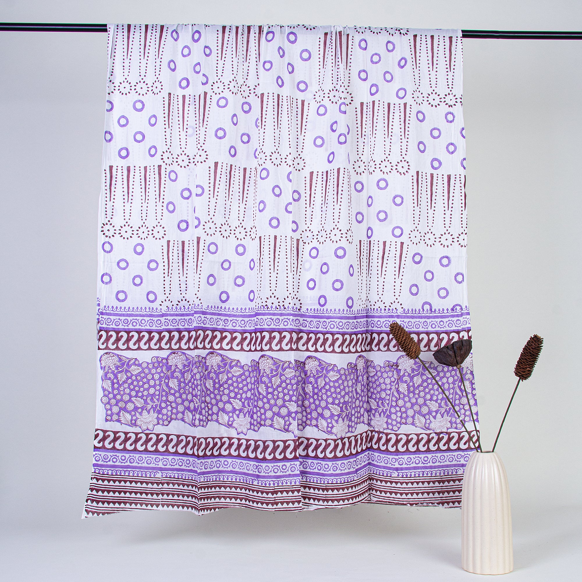 Purple Jaipuri Cotton Suits