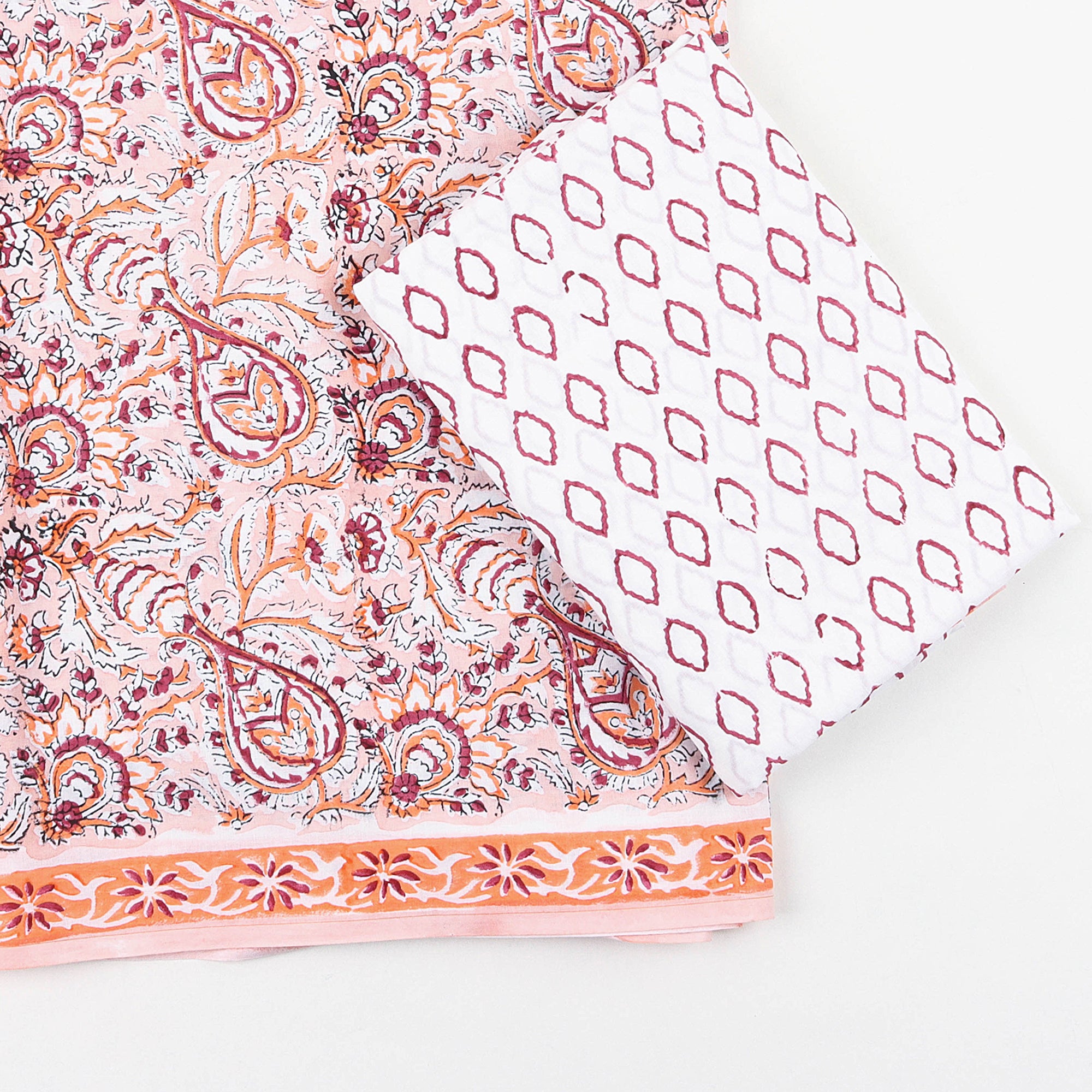 Unstitched Suit Material with Cotton Silk Dupatta