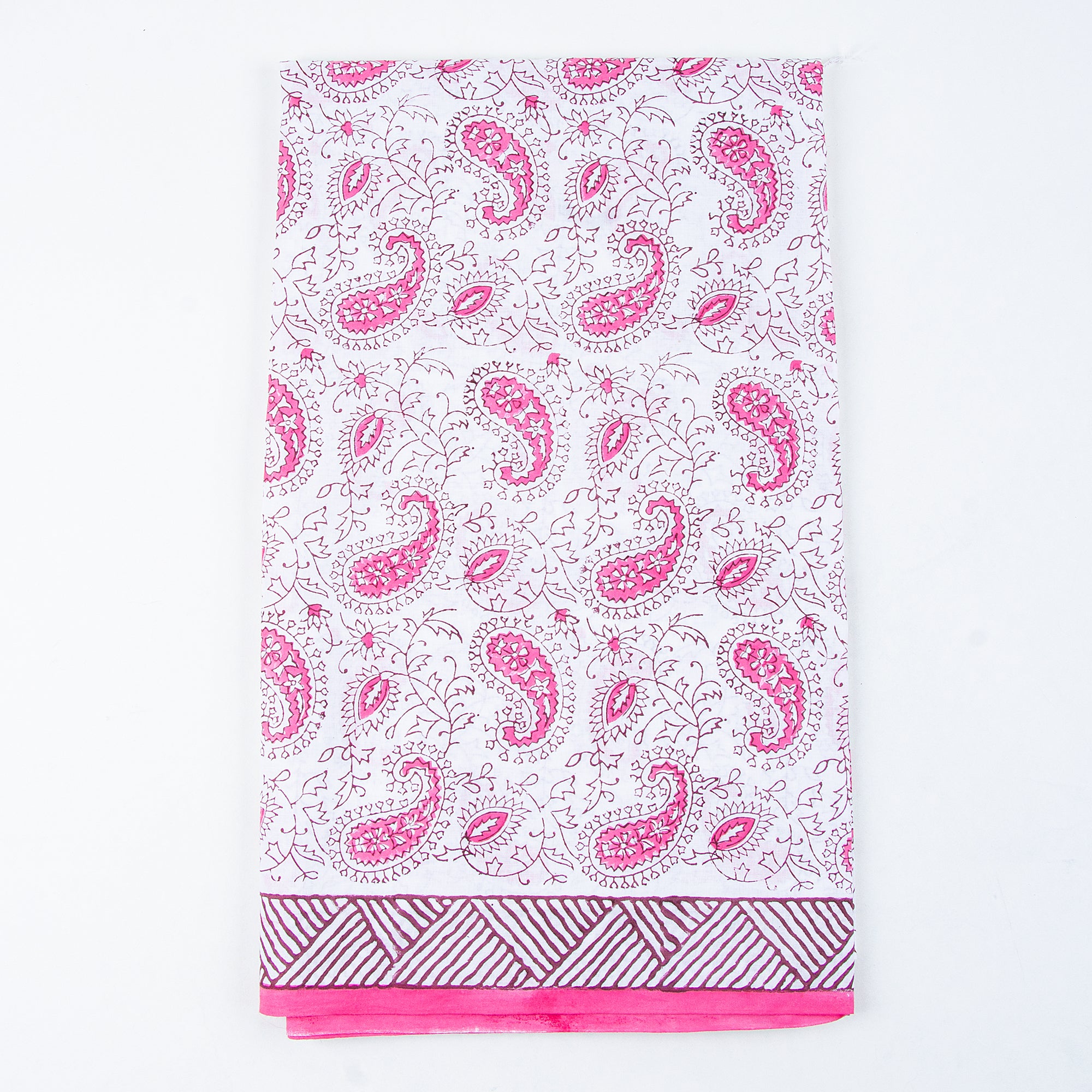 Paisley Block Printed Cotton Suits with Cotton Dupatta