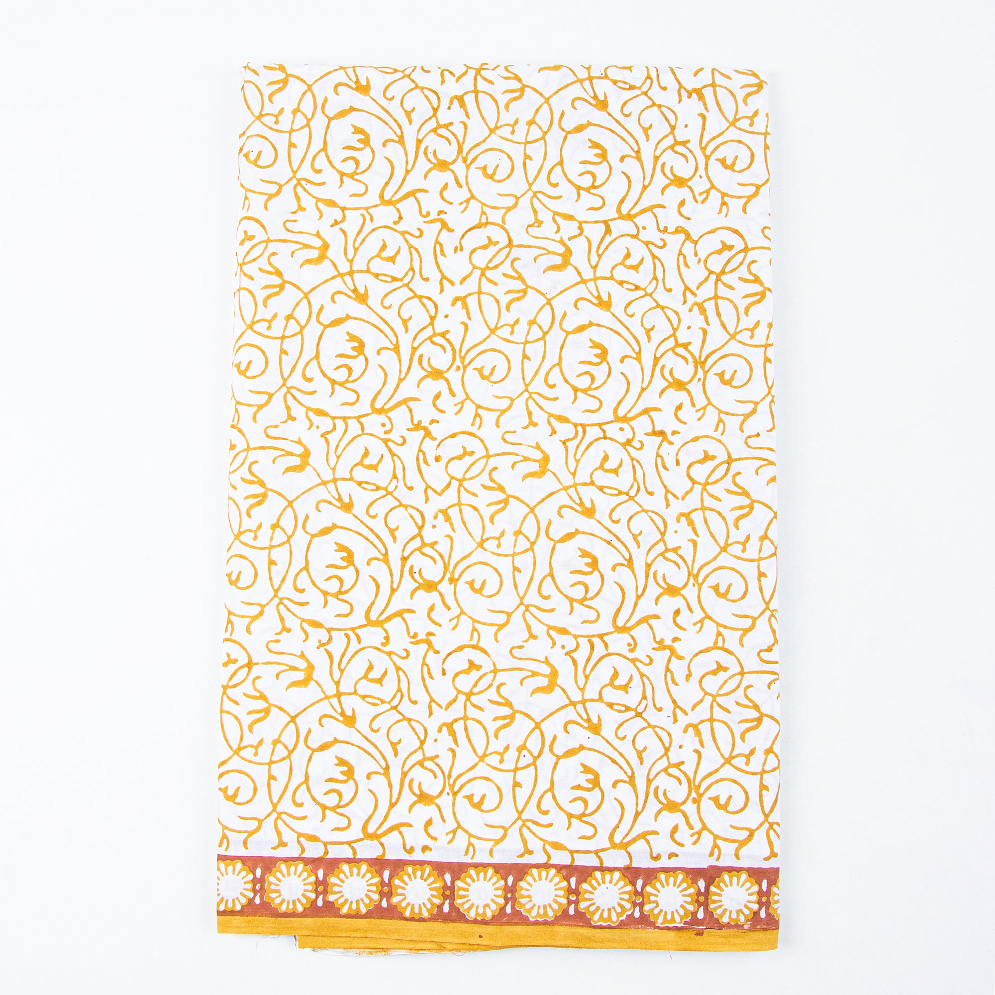 Yellow Cotton Dress Material with Cotton Dupatta