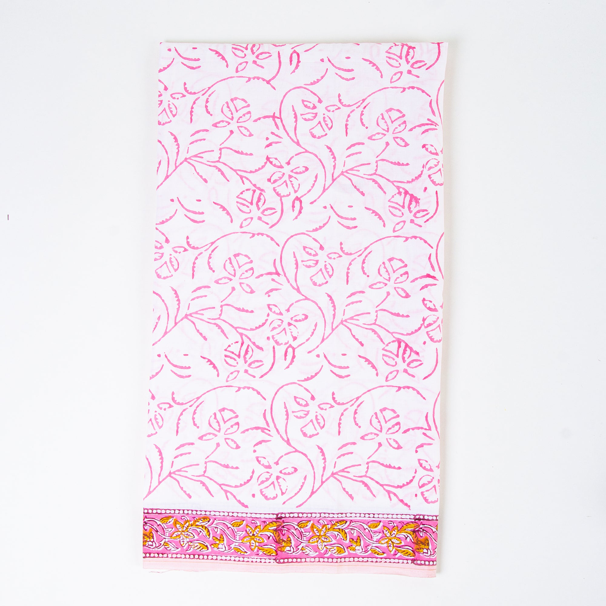 Light Pink Block Print Cotton Suits with Cotton Dupatta