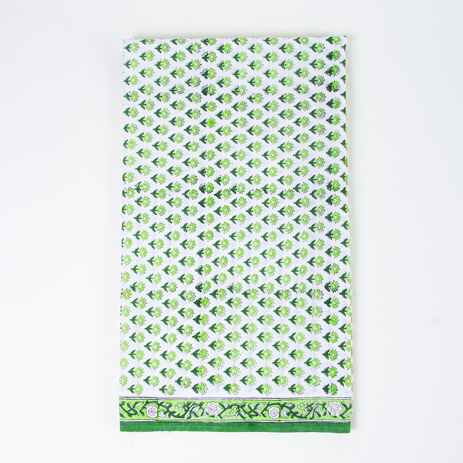 Leaf Print Unstitched Suits Cotton with Kota Dupatta
