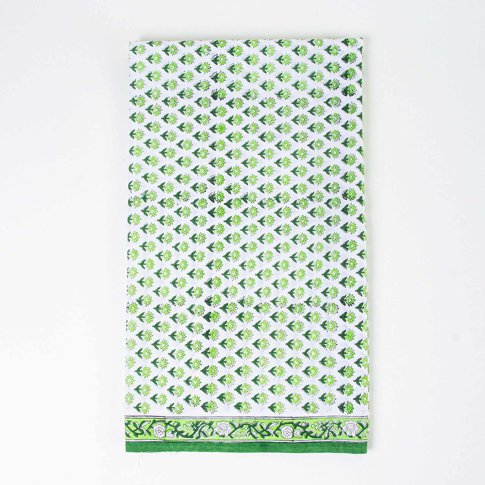 Leaf Print Unstitched Suits Cotton with Kota Dupatta