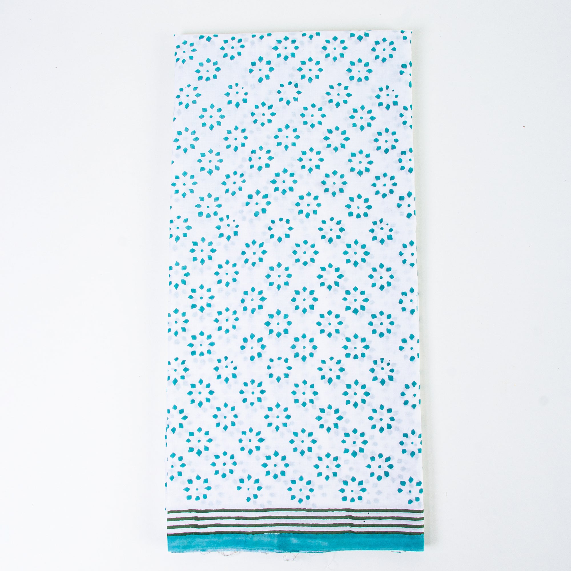 Sky Blue Cotton Unstitched Suit Fabric with Cotton Dupatta