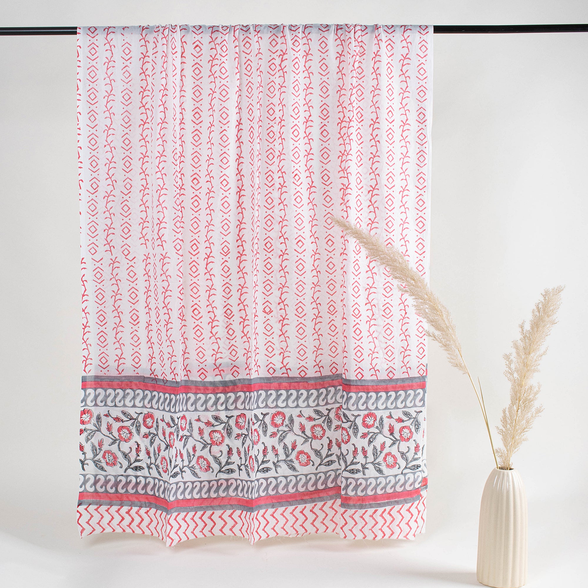 Pink Floral Women Unstitched Suits