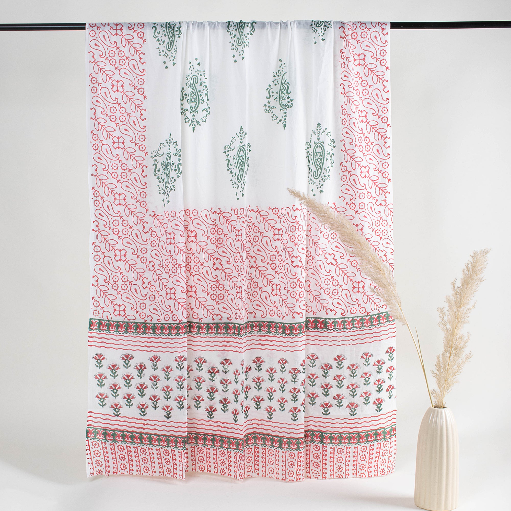 Multicolor Floral Unstitched Suit Piece Cotton Dupatta