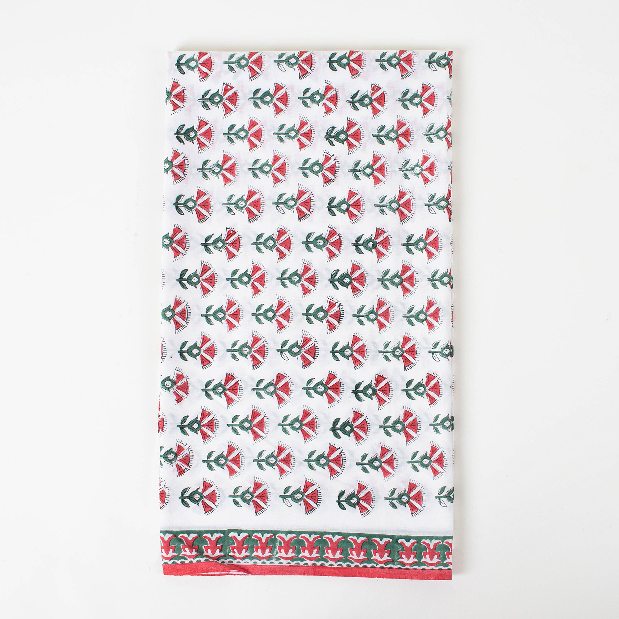 Multicolor Floral Unstitched Suit Piece Cotton Dupatta