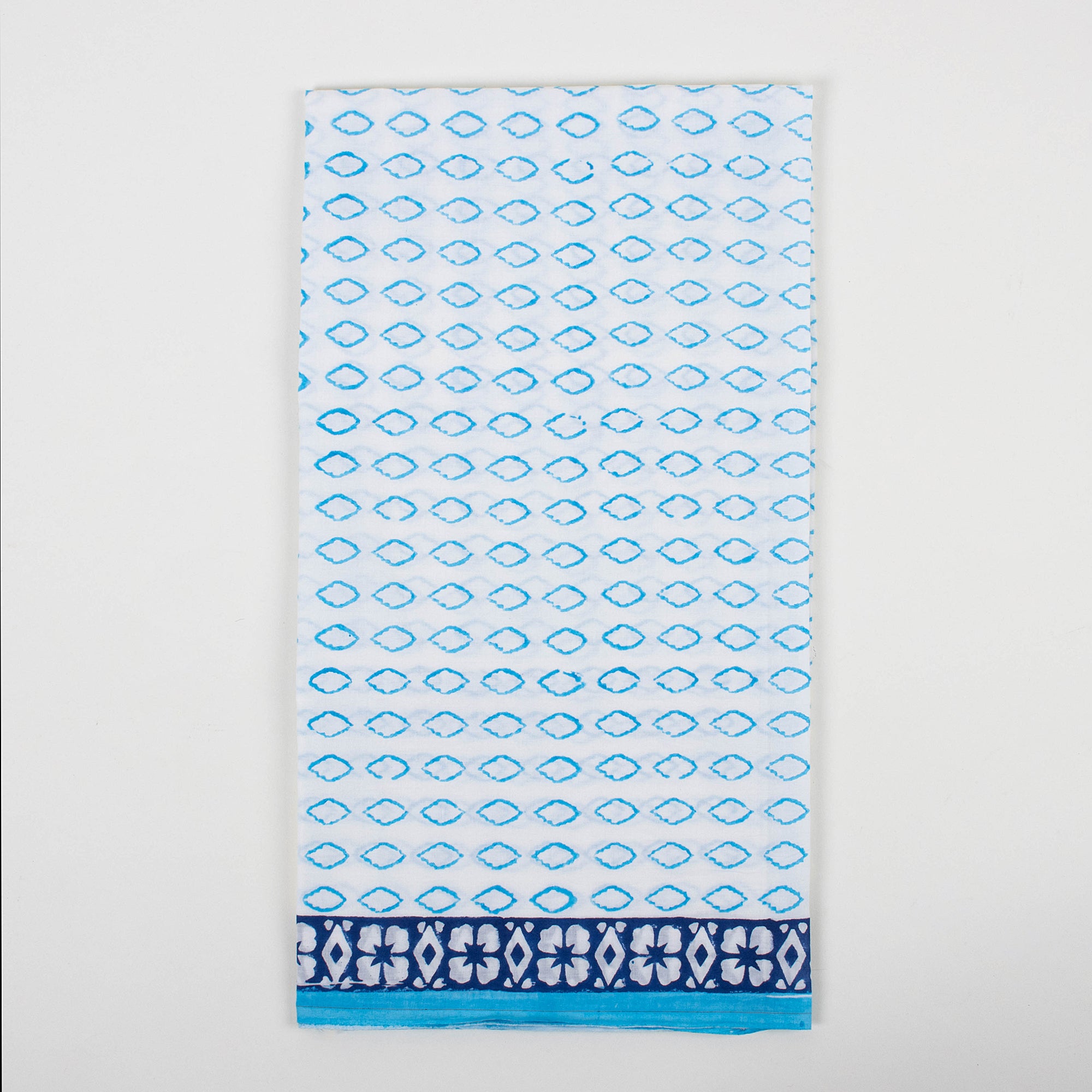 Sky Blue Suit Material for Women and Kota Doria Dupatta