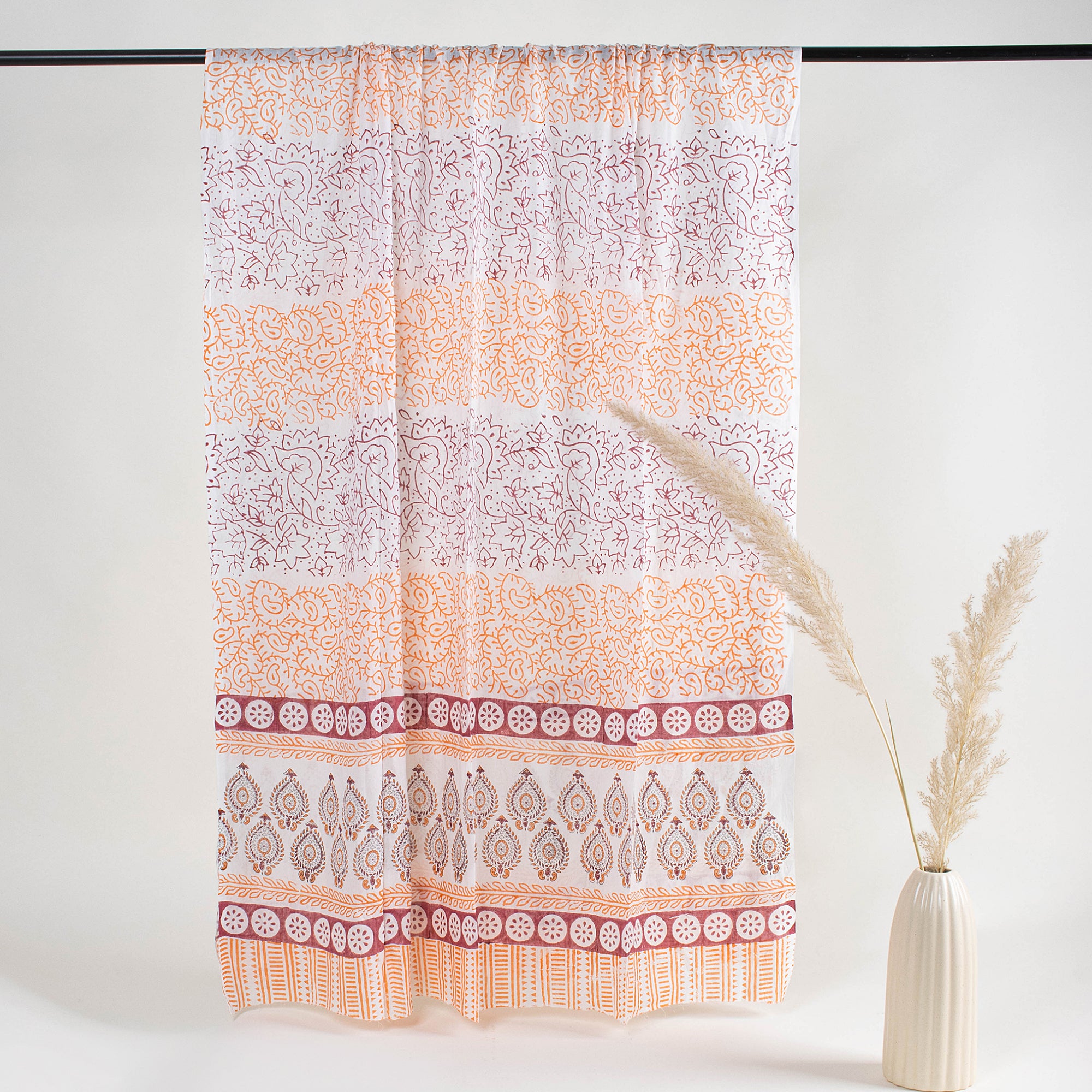 Yellow Unstitched Cotton Suits with Cotton Dupatta