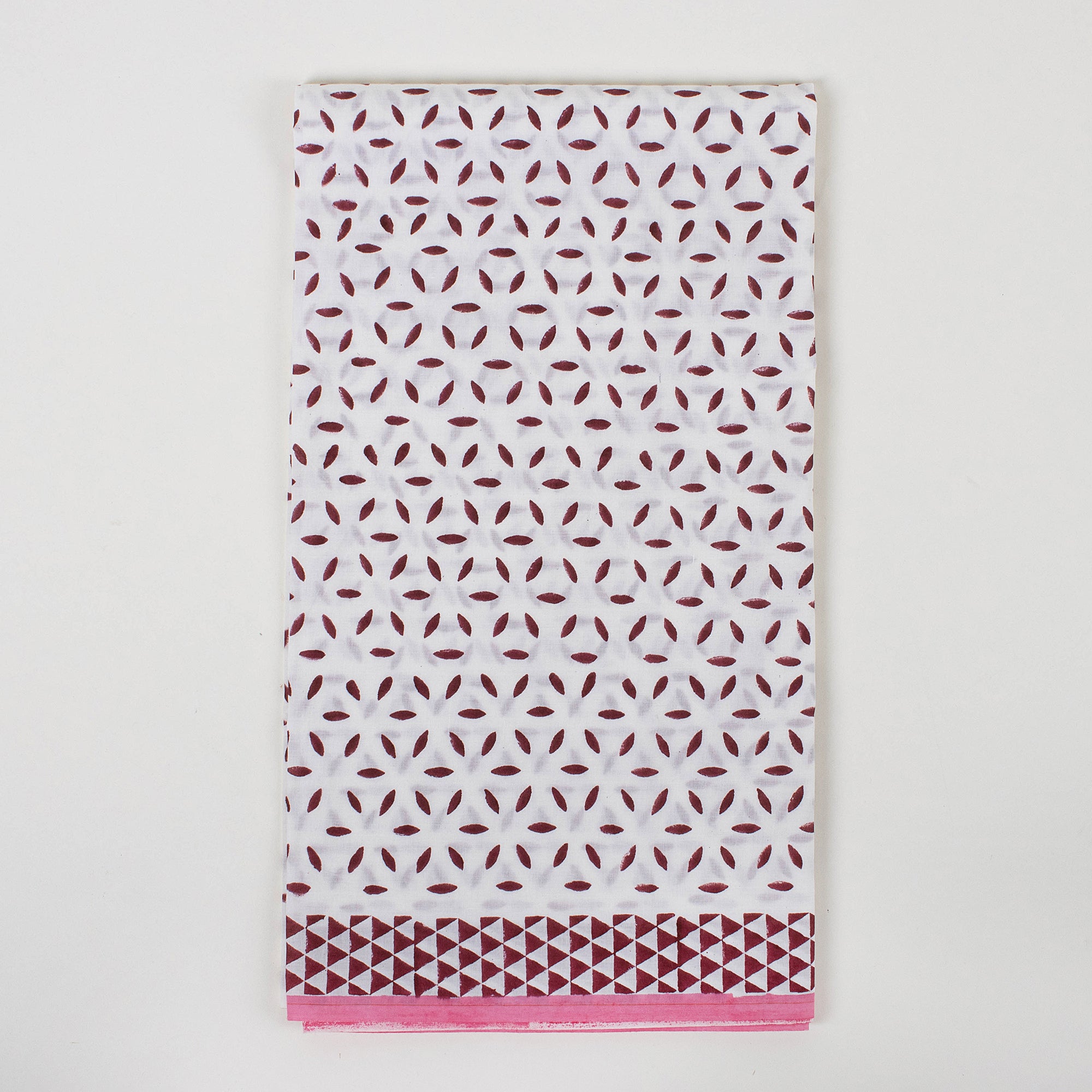 Pink Floral Hand Block Printed Cotton Suits with Cotton Dupatta