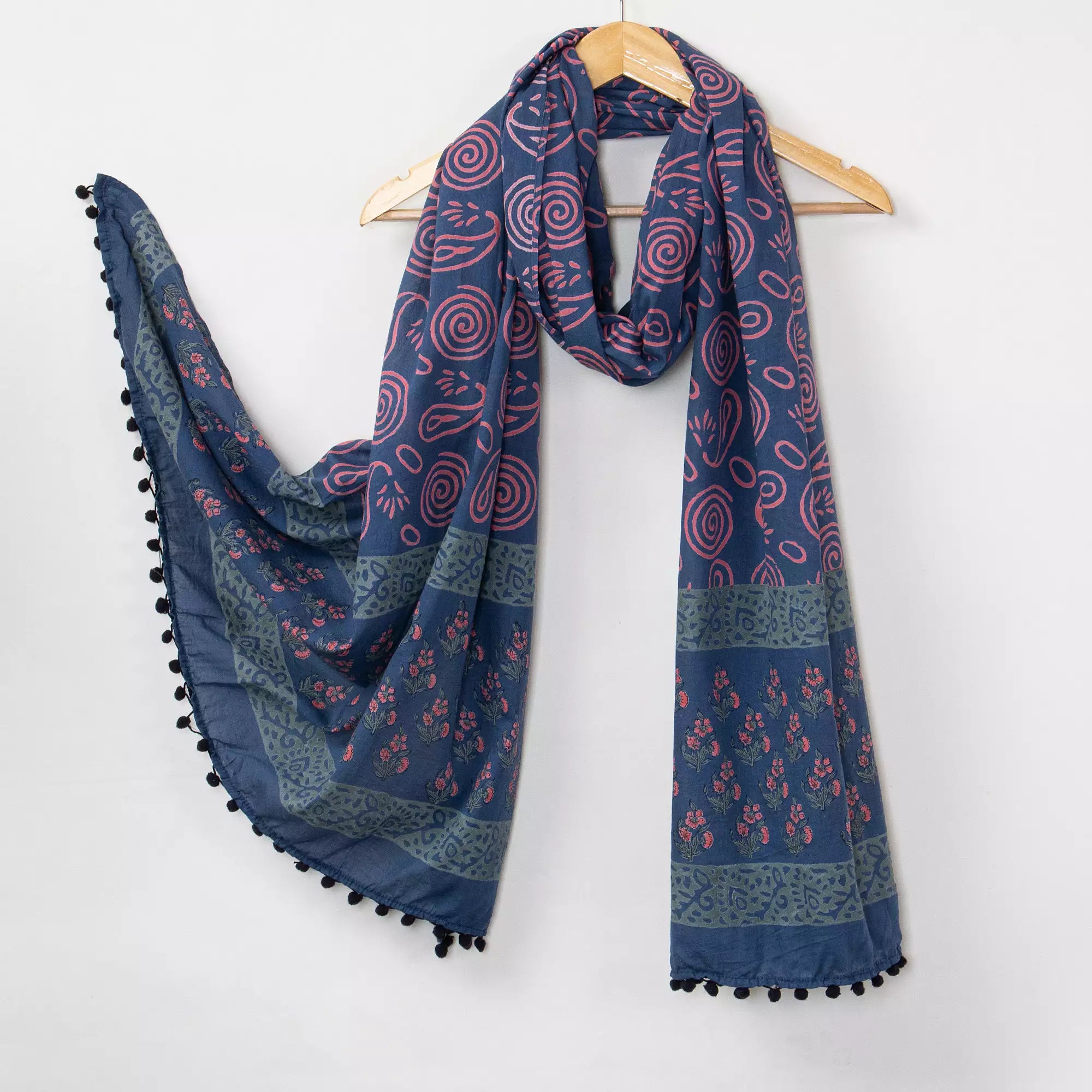 Ultra Soft Red Paisley Printed Dupatta for Girls