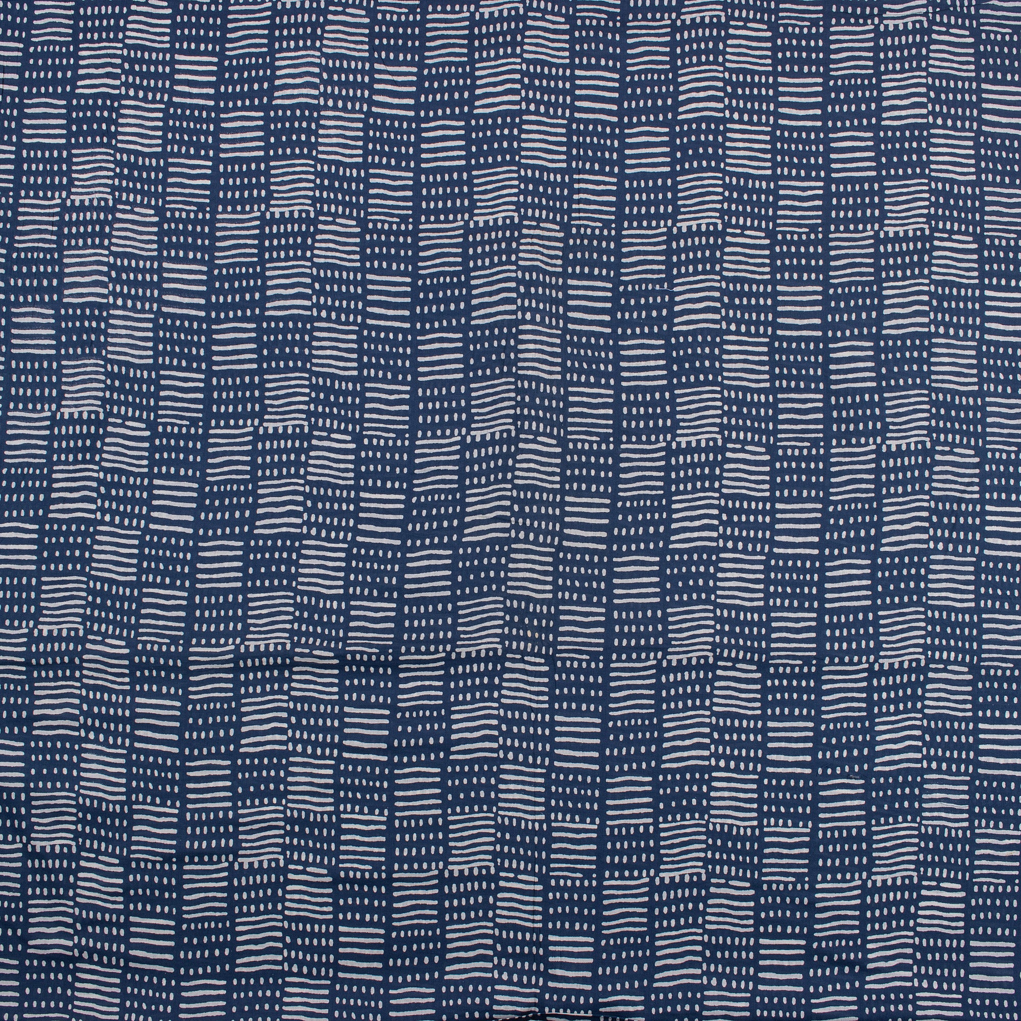 Unique Hand Block Indigo Dyed Fabric