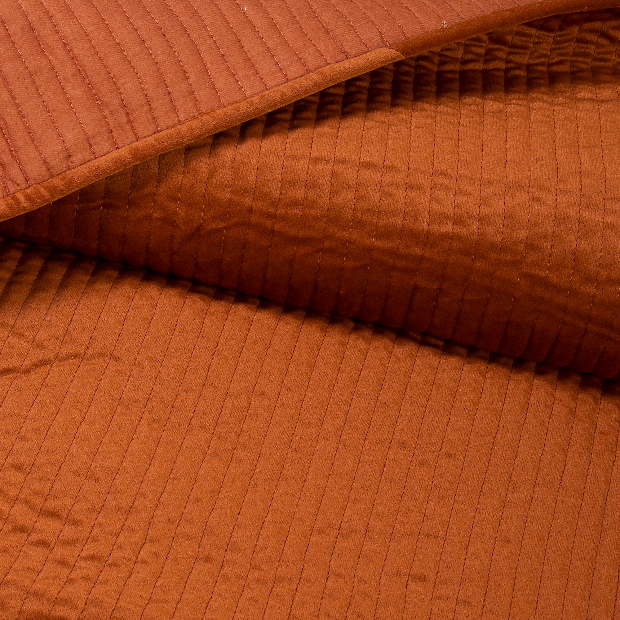 Beautiful Handmade Orange Velvet Luxury Comforter