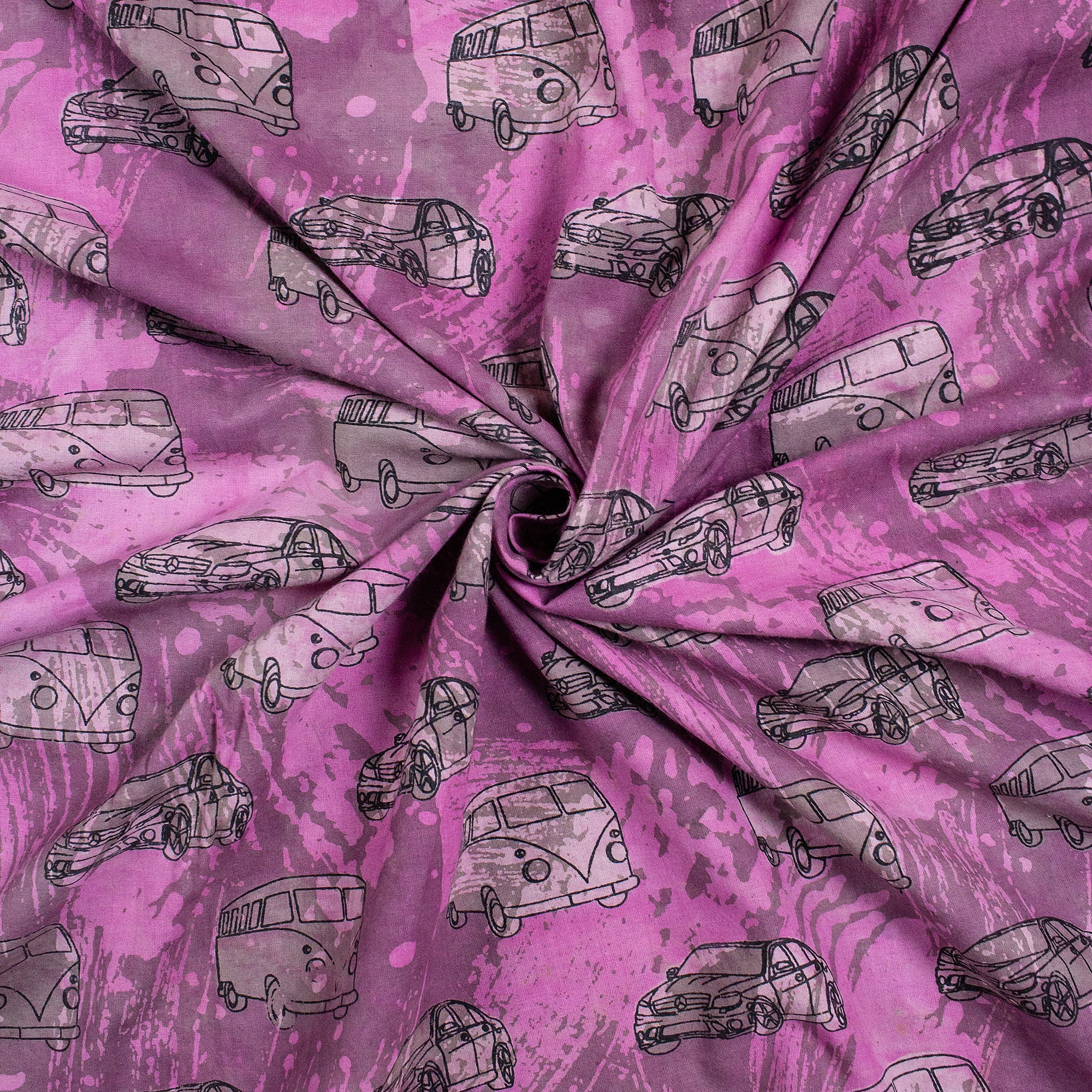 Vehicle Dabu Hand Block Print Fabric