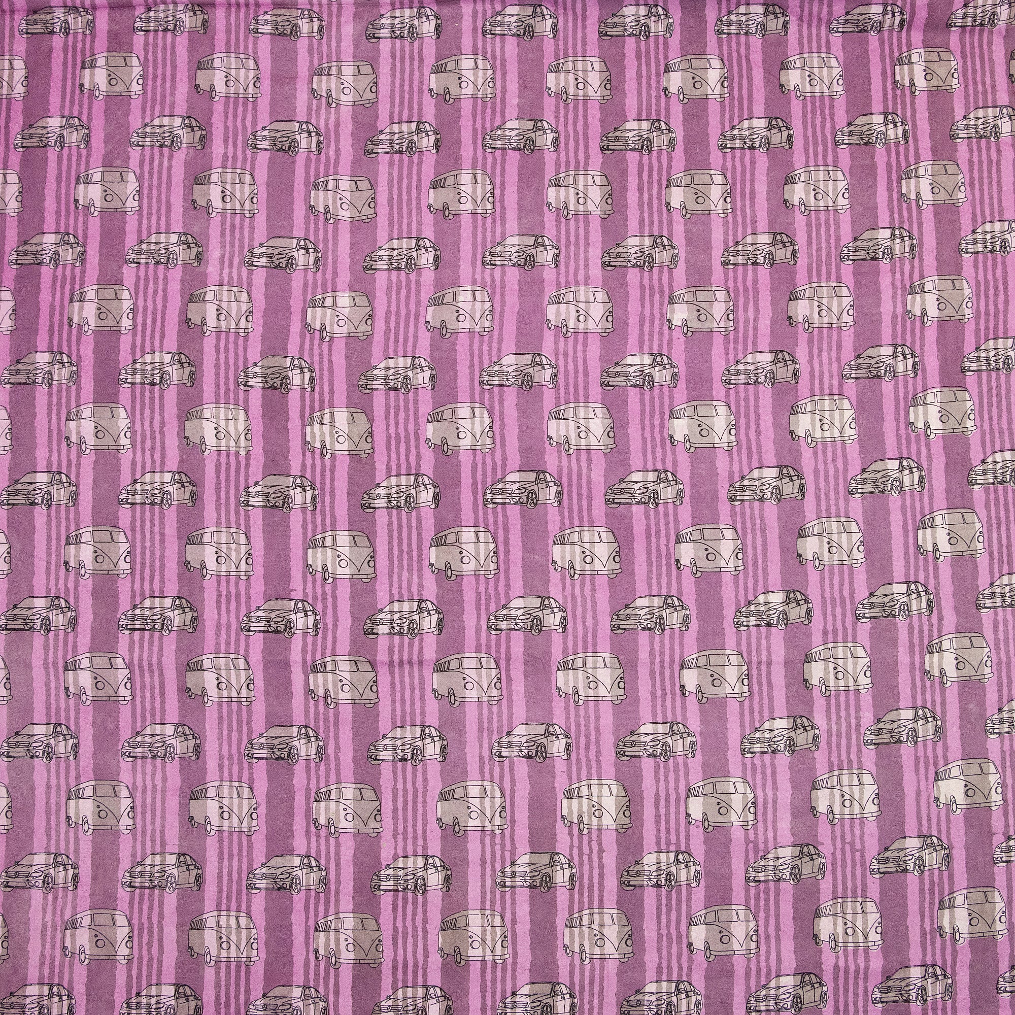 Vehicle Hand Block Print Cotton Fabric