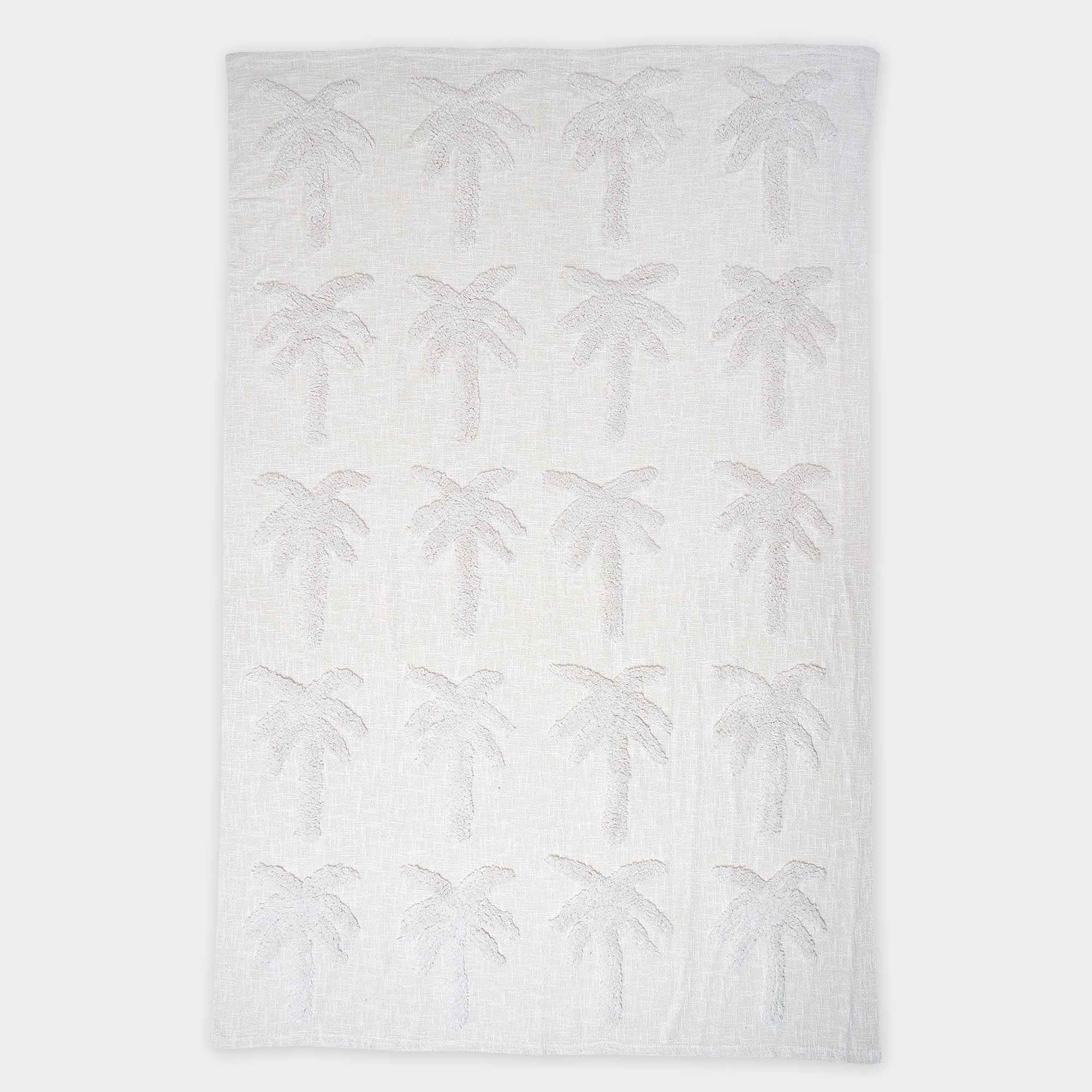 White Handcrafted Sofa 100% Cotton Throw Blanket