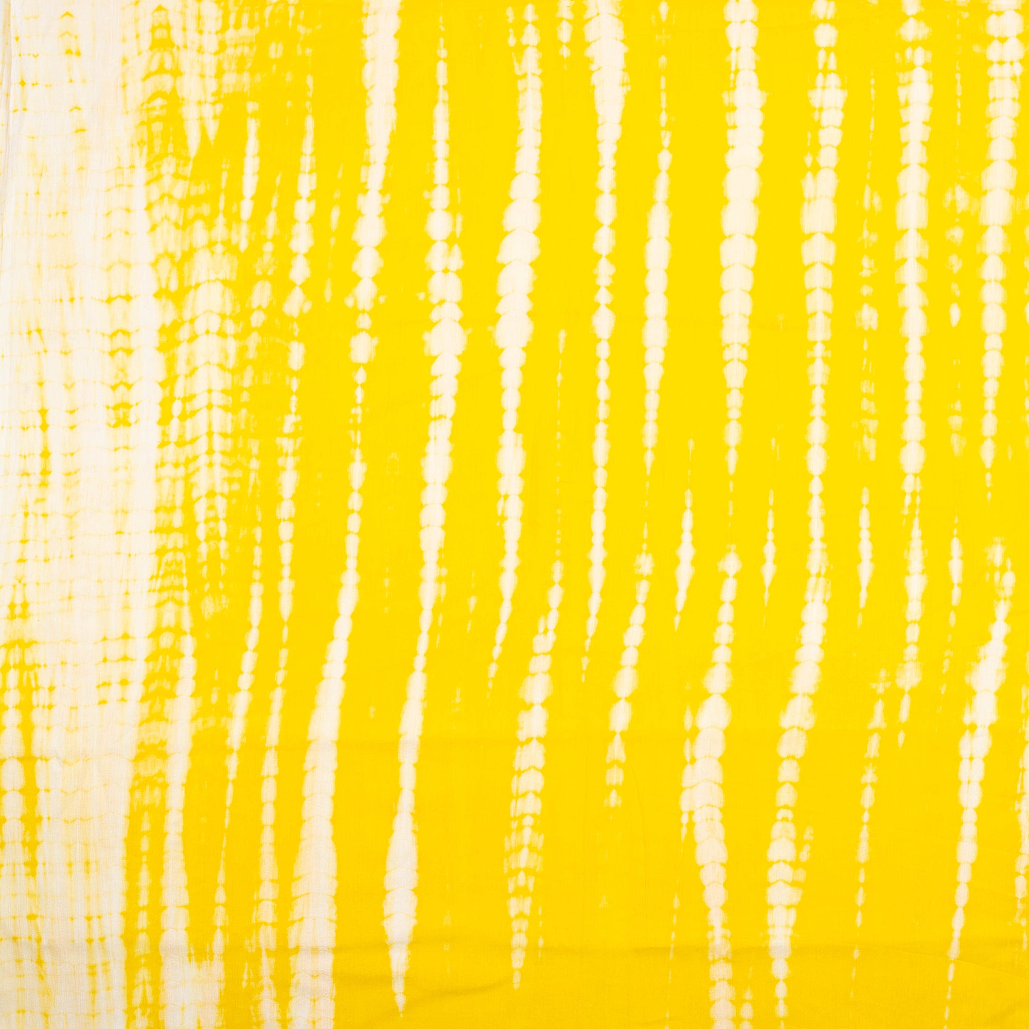 Yellow Natural Tie Dye Cotton Shibori Fabric