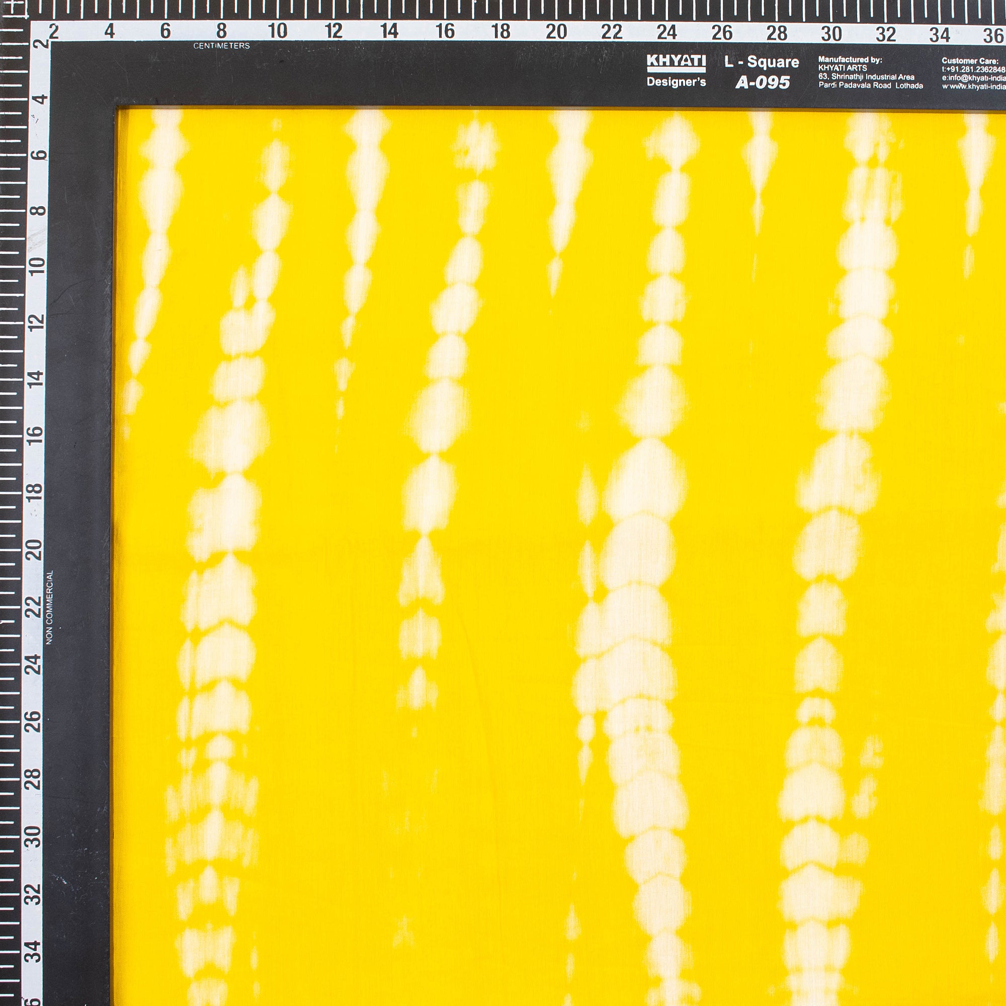 Yellow Natural Tie Dye Cotton Shibori Fabric