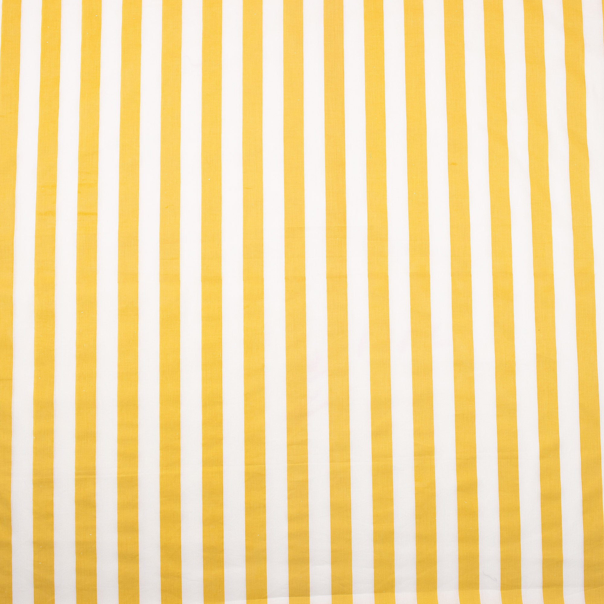 Yellow Striped Hand Block Cotton Running Fabric