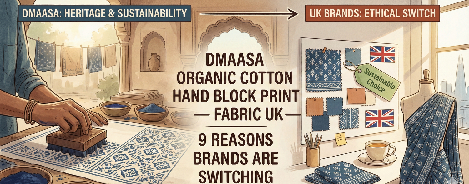 DMAASA Organic Cotton Hand Block Print Fabric UK — 9 Reasons Brands Are Switching