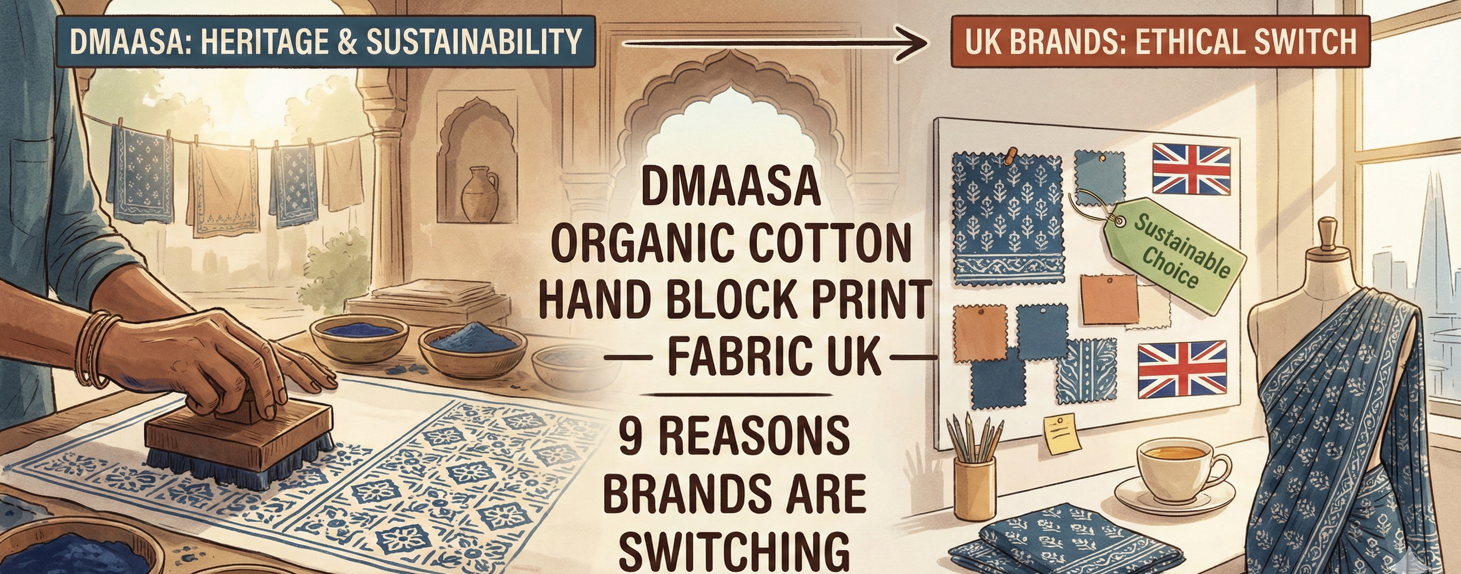 DMAASA Organic Cotton Hand Block Print Fabric UK — 9 Reasons Brands Are Switching