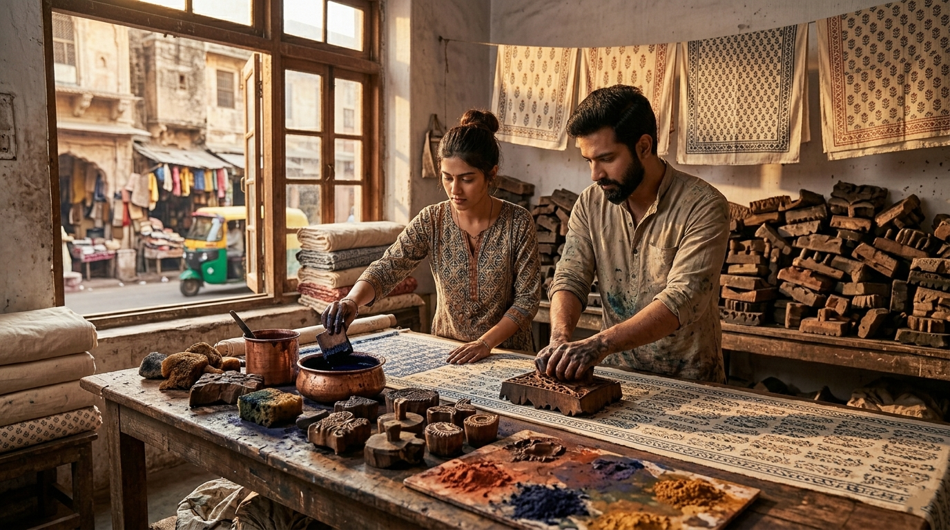 Man and Woman Working