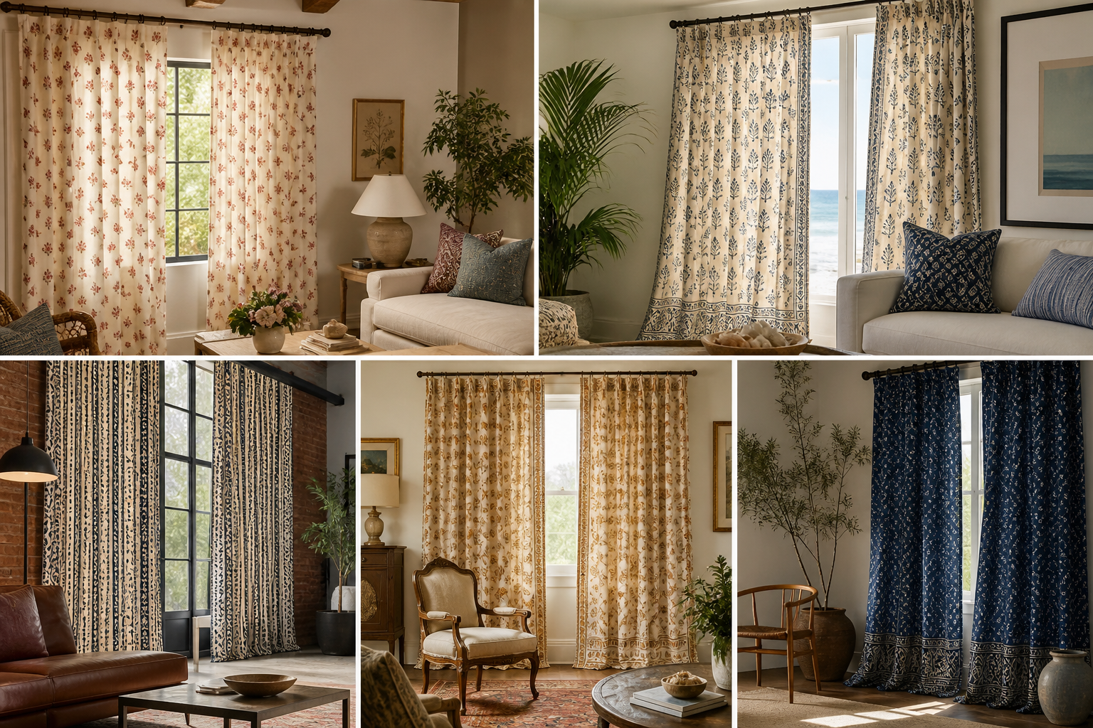 Top Hand Block Print Curtain Patterns Loved in the USA