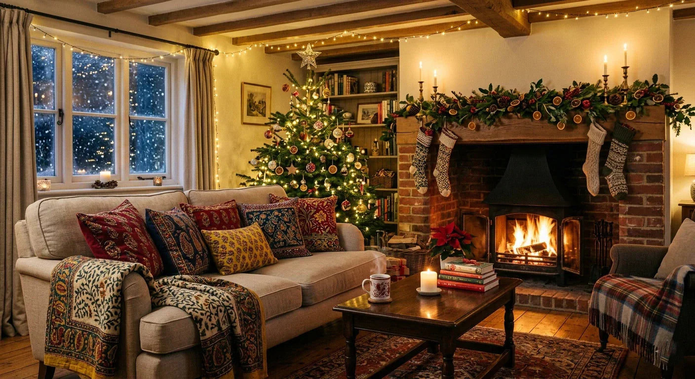Festive Styling Ideas with Block Print Fabrics for UK Homes