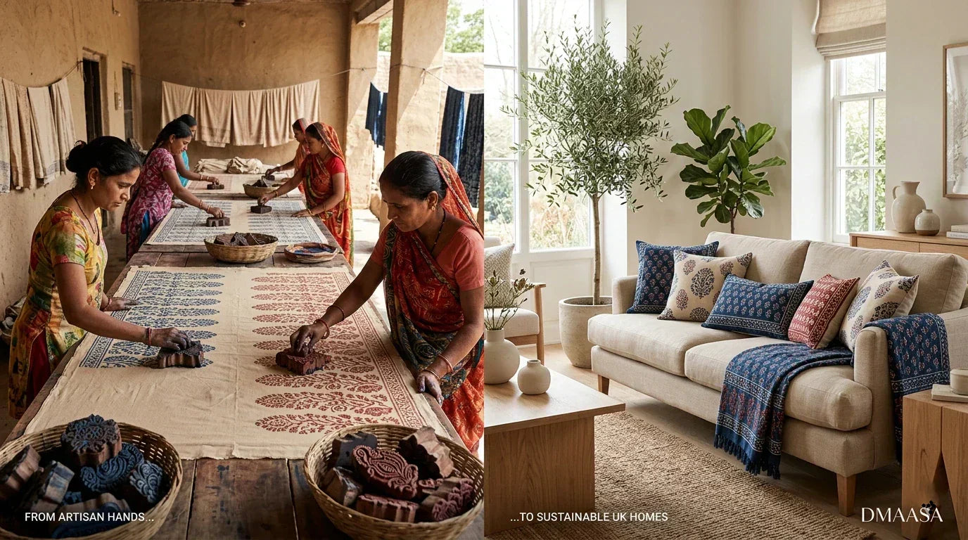 UK Hand Block Printed Fabric Process