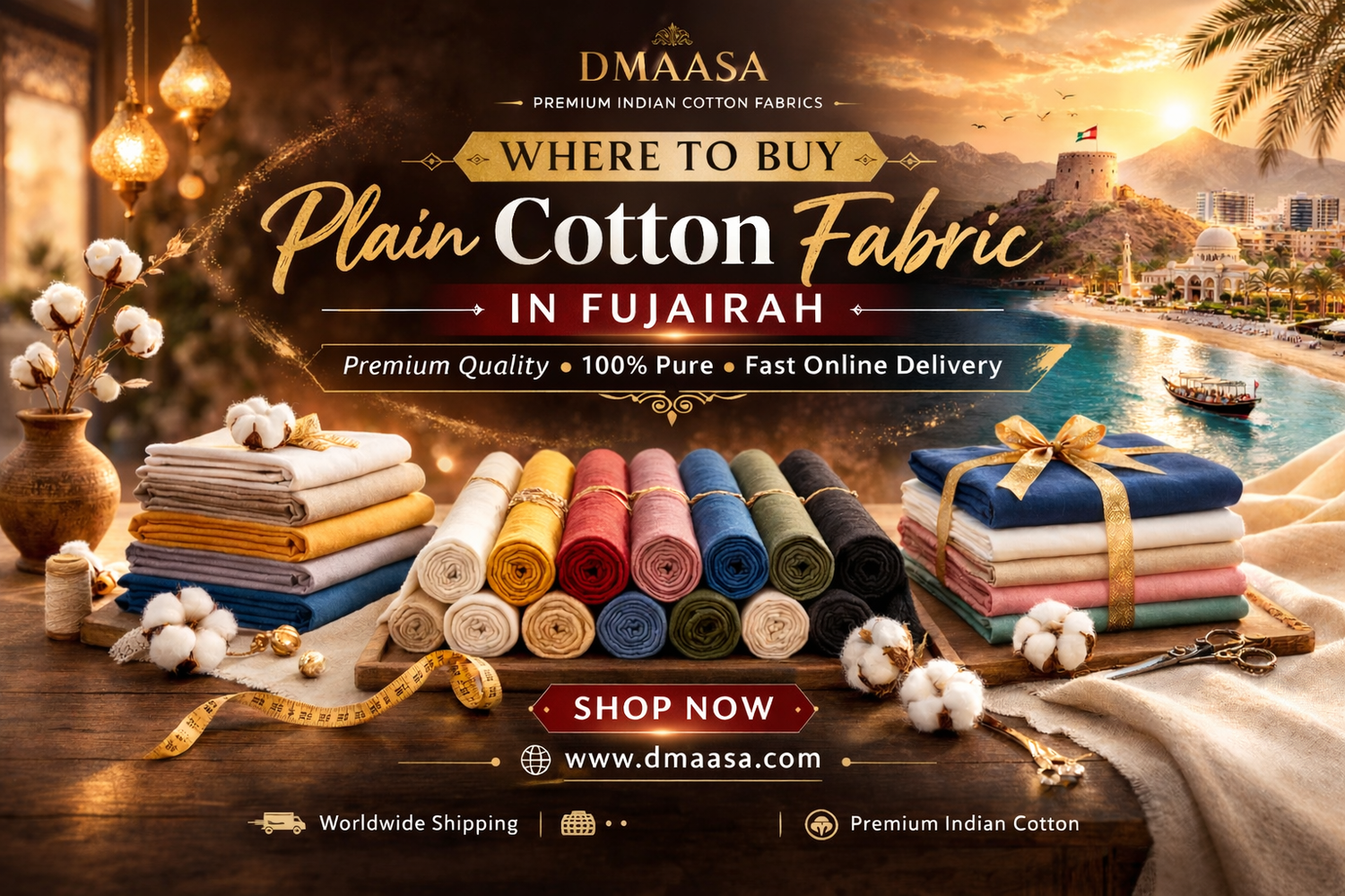 Buy Plain Cotton Fabric in Fujairah