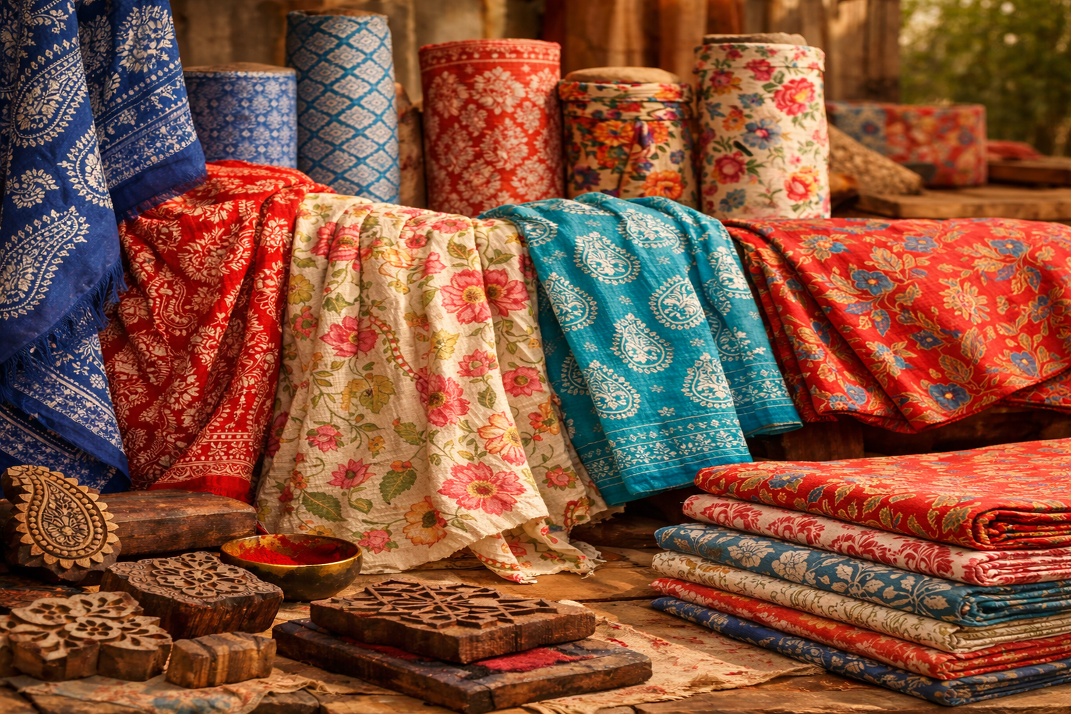 Buy Hand Block Print Fabric Online in India