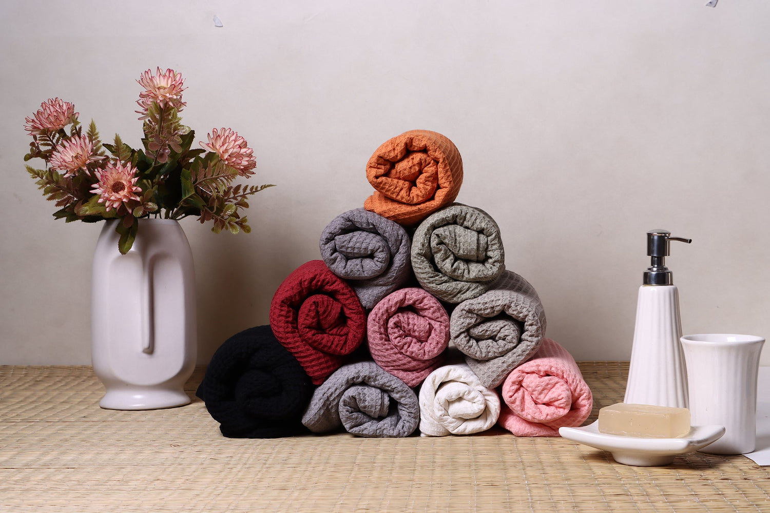 Pure Cotton Bath Towels Sets all color