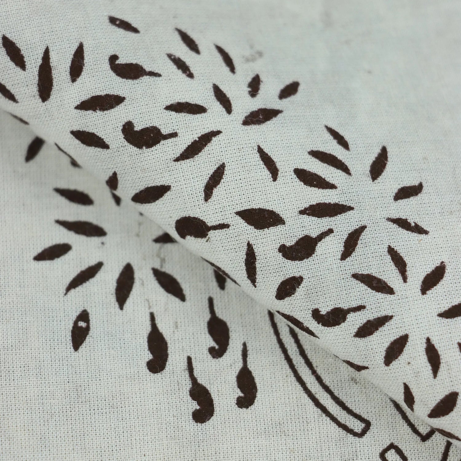 Hand Cotton Block Floral Print Silk Fabric Dress Material