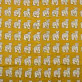 Bagru Tiger Hand Block Printed Cotton Fabric by Yard