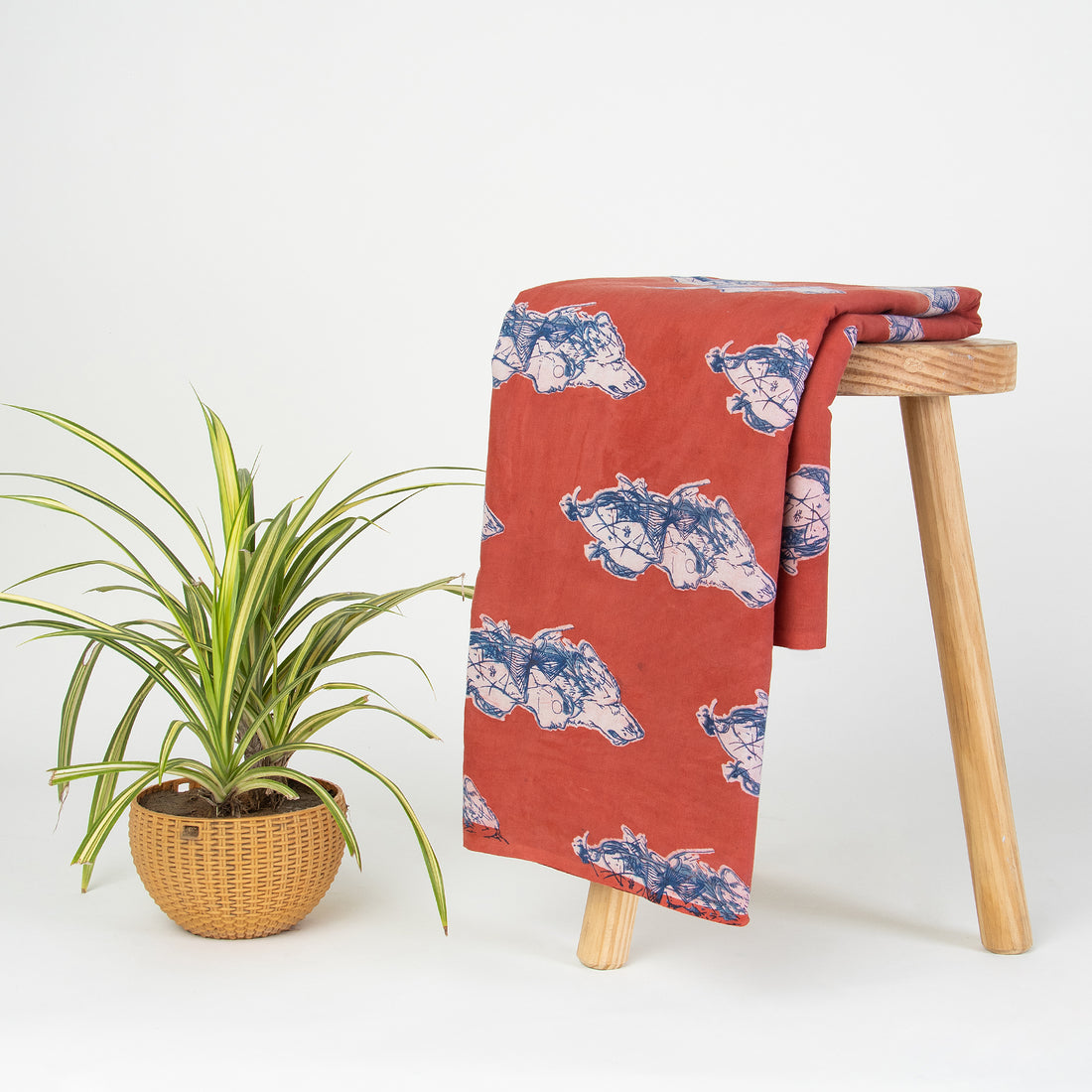 Animal Hand Block Print Fabric