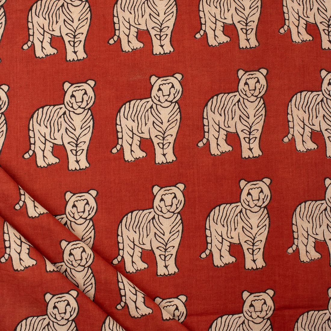 Animal Hand Block Printed Cotton Bagru Fabrc