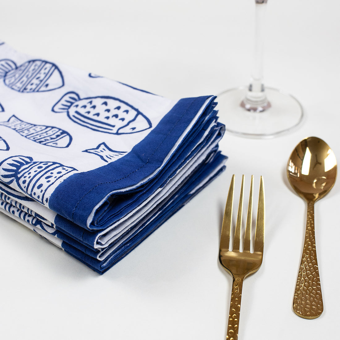 Animal Hand Blocked Printed Cotton Kitchen Napkin Cloth