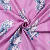 Animal Pink Hand Block Printed Cotton  Dabu Fabric