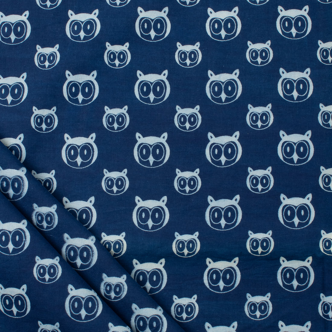 Animal Print Indigo Dyed Fabric