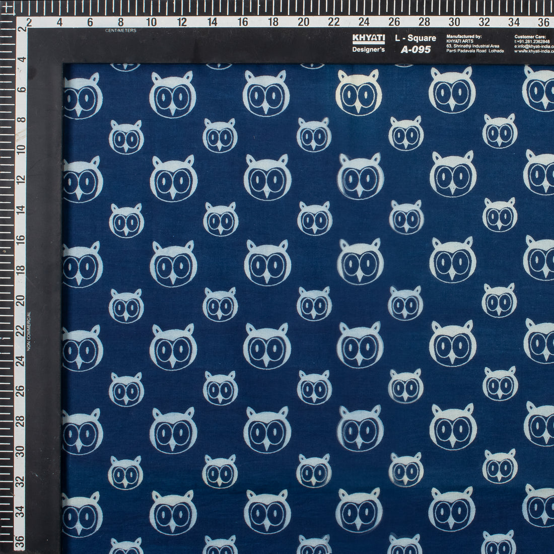 Animal Print Indigo Dyed Fabric