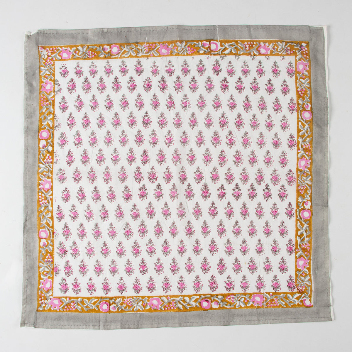 Hand Blocked Booti Printed Pure Cotton Hair Bandana for Women &amp; Men