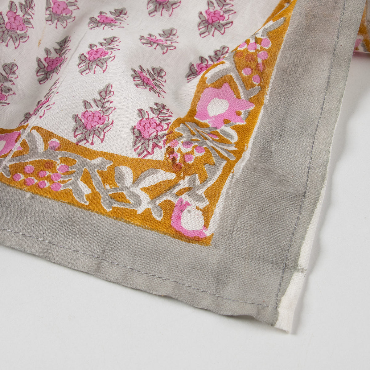 Hand Blocked Booti Printed Pure Cotton Hair Bandana for Women &amp; Men