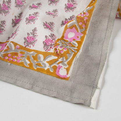 Hand Blocked Booti Printed Pure Cotton Hair Bandana for Women &amp; Men