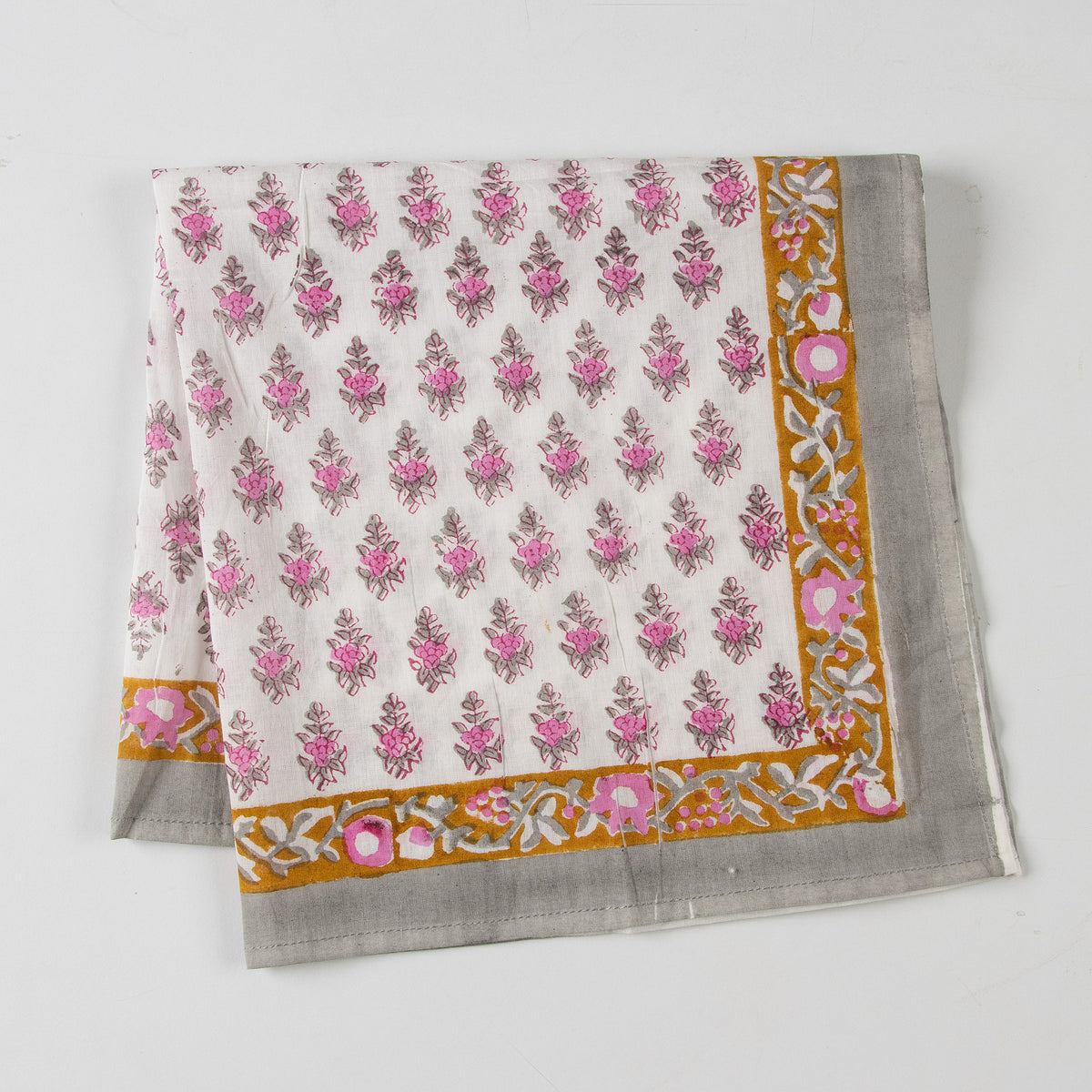 Hand Blocked Booti Printed Pure Cotton Hair Bandana for Women &amp; Men