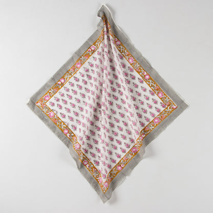 Hand Blocked Booti Printed Pure Cotton Hair Bandana for Women &amp; Men