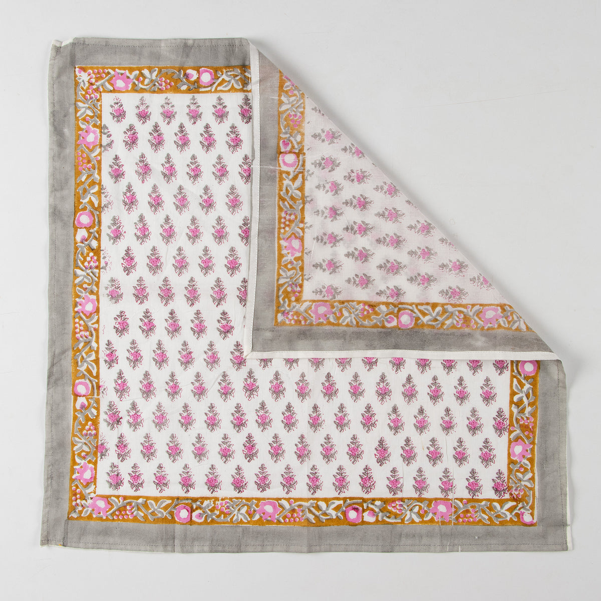 Hand Blocked Booti Printed Pure Cotton Hair Bandana for Women &amp; Men
