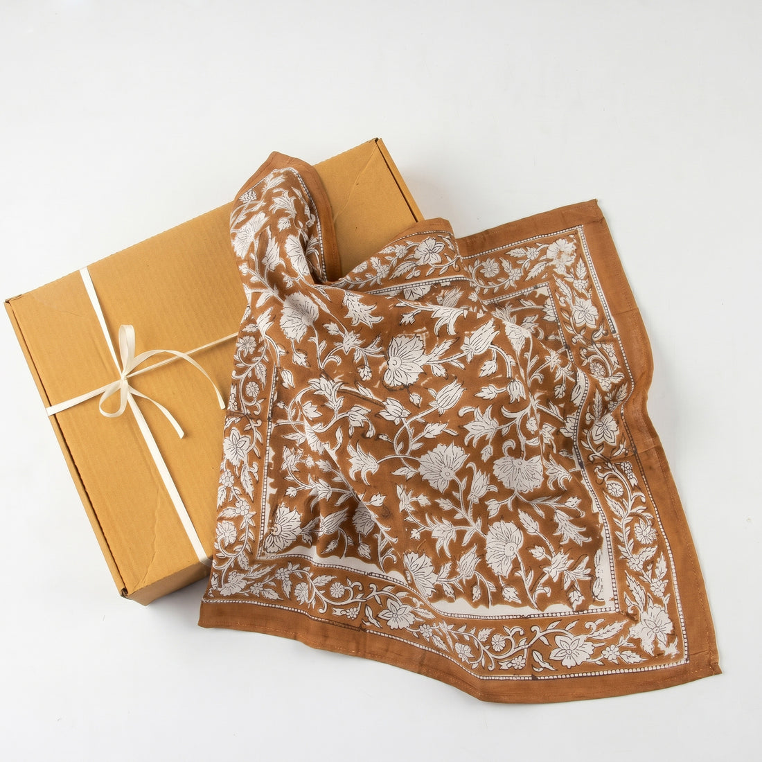 Beautiful Pure Cotton Hand Block Floral Printed Head Bandana