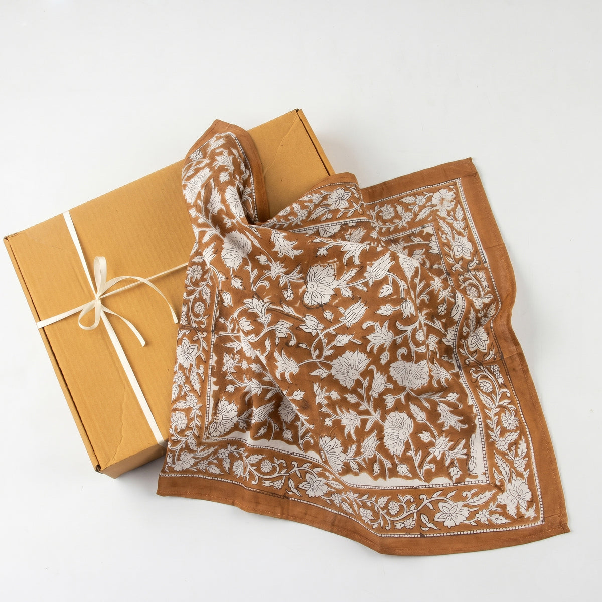 Beautiful Pure Cotton Hand Block Floral Printed Head Bandana